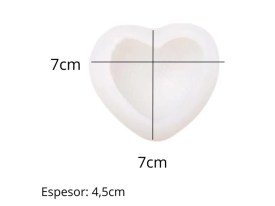 Molde silicona corazon texturado 3D